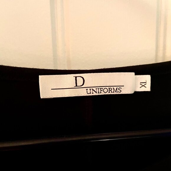 DIOR Animation Top -Womens Uniform Shirt Top Exclusive- Black w Flounce - Picture 6 of 10